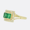 Rectangular Emerald and Diamond Ring