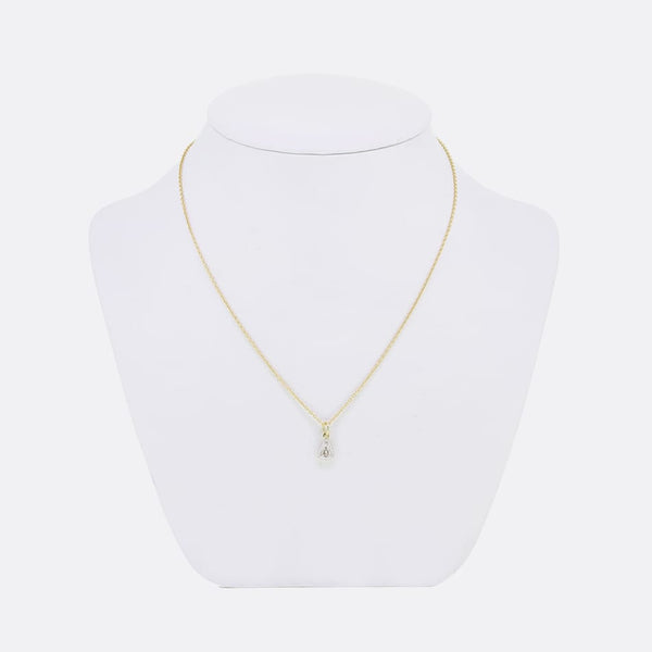 TVJ 0.25 Carat Old Cut Trillion Diamond Pendant
