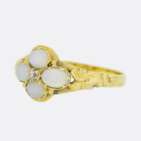 Victorian Opal and Diamond Ring