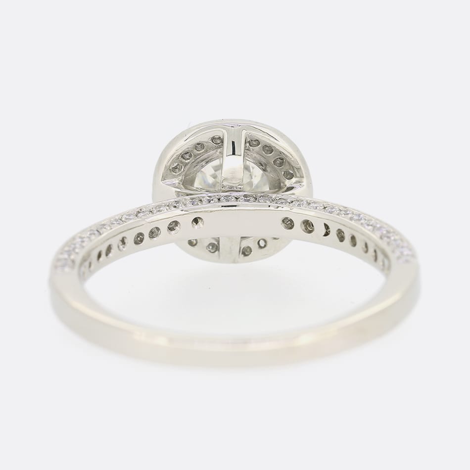 1.50 Carat Diamond Halo Engagement Ring
