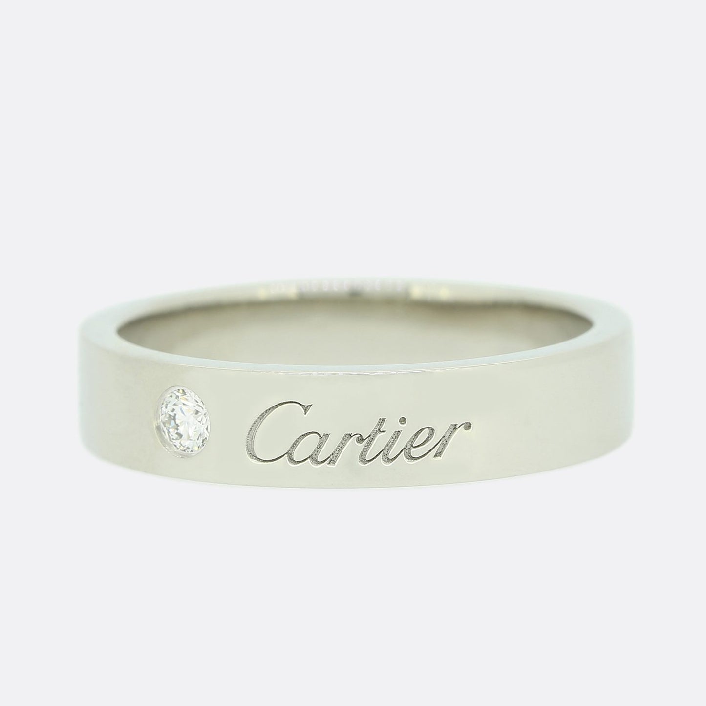 Cartier 'C De Cartier' Diamond Wedding Band Ring Size K 1/2