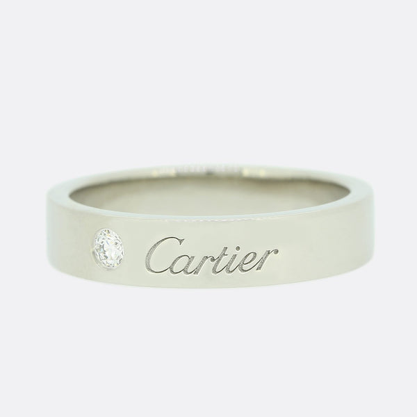 Cartier 'C De Cartier' Diamond Wedding Band Ring Size K 1/2
