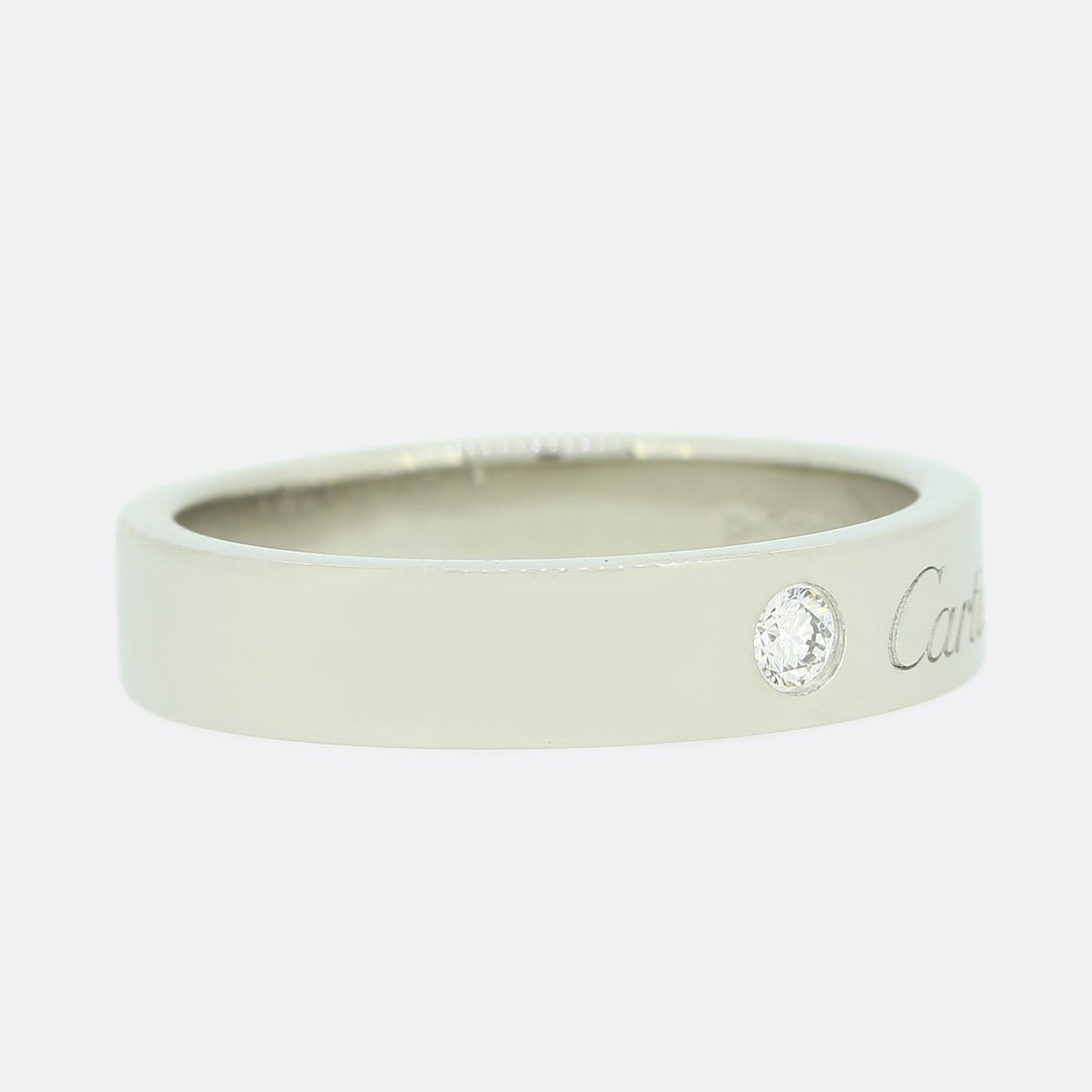 Cartier 'C De Cartier' Diamond Wedding Band Ring Size K 1/2