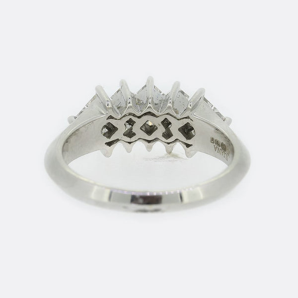 0.96 Carat Princess Cut Diamond Cluster Ring