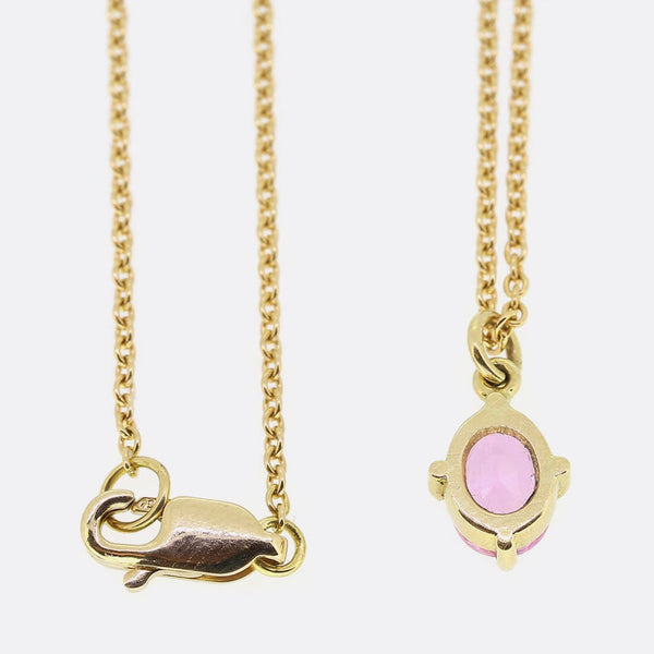 TVJ 0.50 Carat Pink Sapphire Pendant