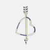 Sapphire and Diamond Love Heart Brooch
