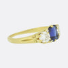 Edwardian Sapphire and Diamond Three Stone Ring