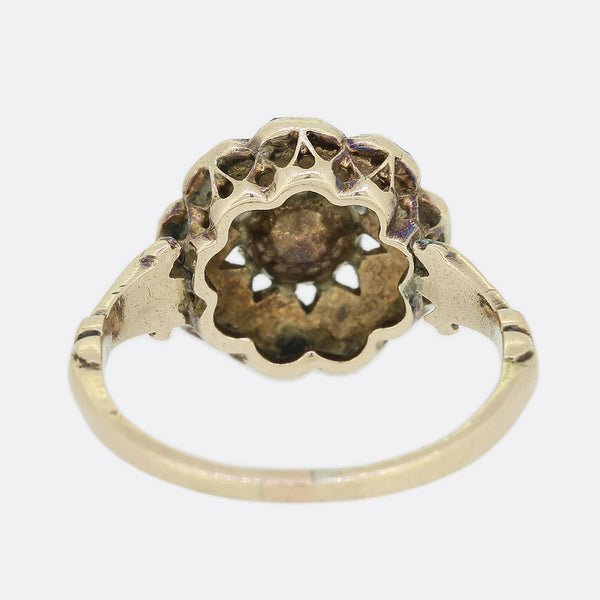 Victorian Rose Cut Diamond Cluster Ring