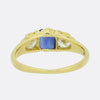 Edwardian Sapphire and Diamond Three Stone Ring