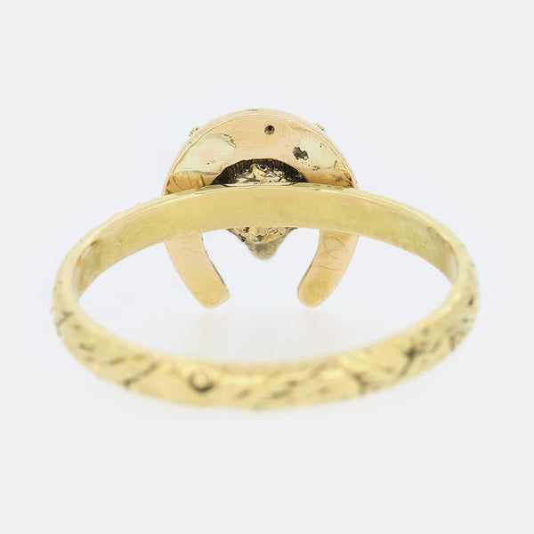 Vintage Fox Head Horseshoe Ring