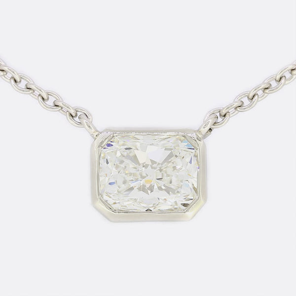 TVJ 1.02 Carat Radiant Cut Diamond Pendant