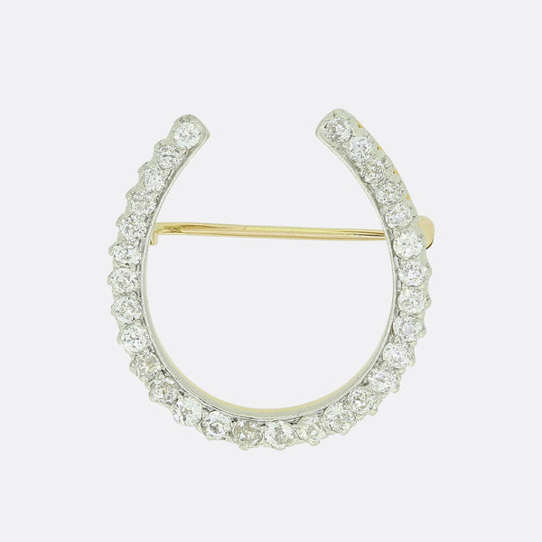 Howard & Co. Edwardian Diamond Horseshoe Brooch