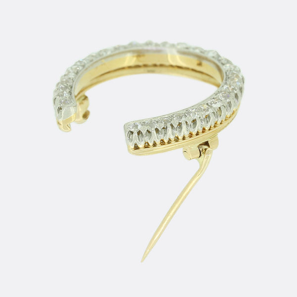 Howard & Co. Edwardian Diamond Horseshoe Brooch