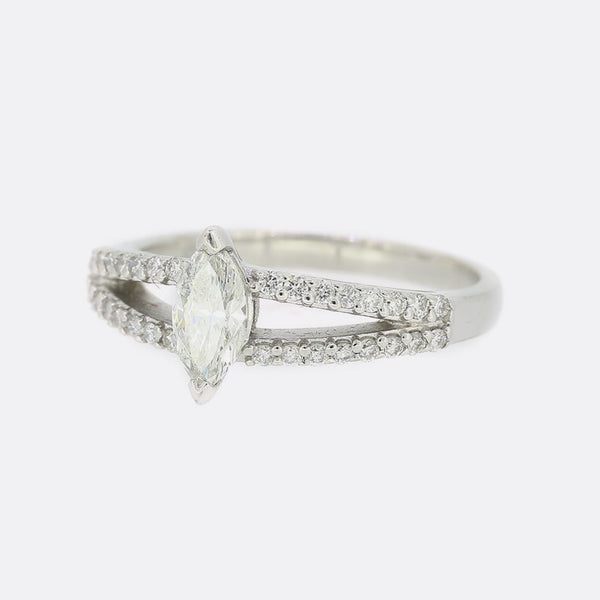 0.45 Carat Marquise Cut Diamond Ring
