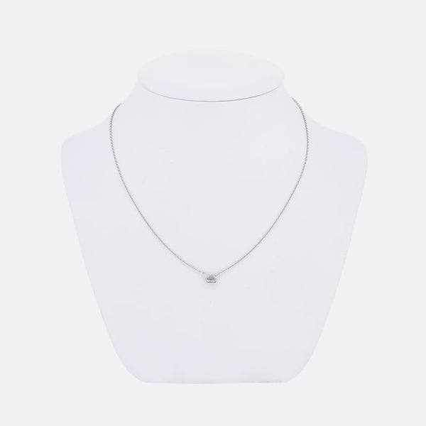 TVJ 0.51 Carat Emerald Cut Diamond Pendant