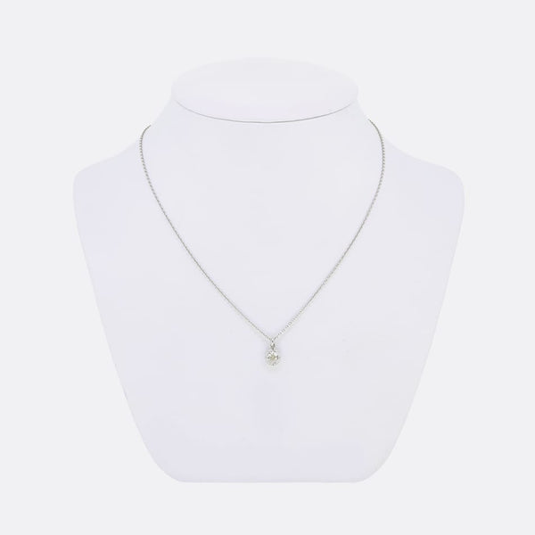TVJ 0.55 Carat Cushion Cut Diamond Pendant