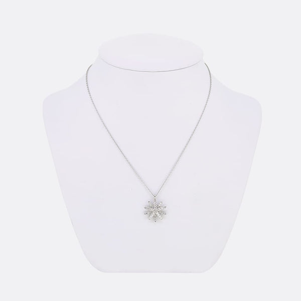 TVJ 0.40 Carat Diamond Snowflake Pendant