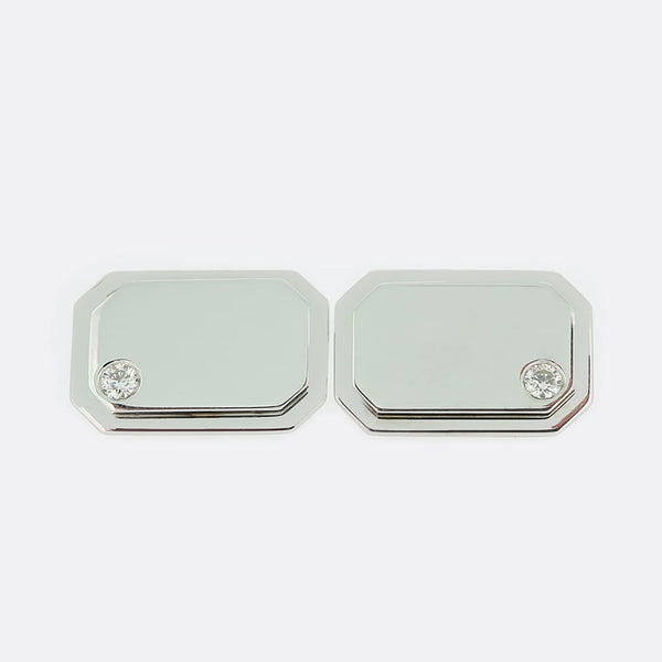 Octagonal Diamond Cufflinks