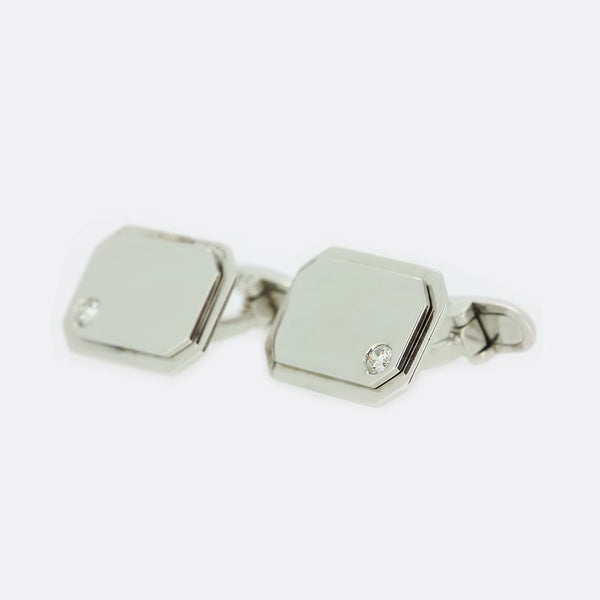 Octagonal Diamond Cufflinks