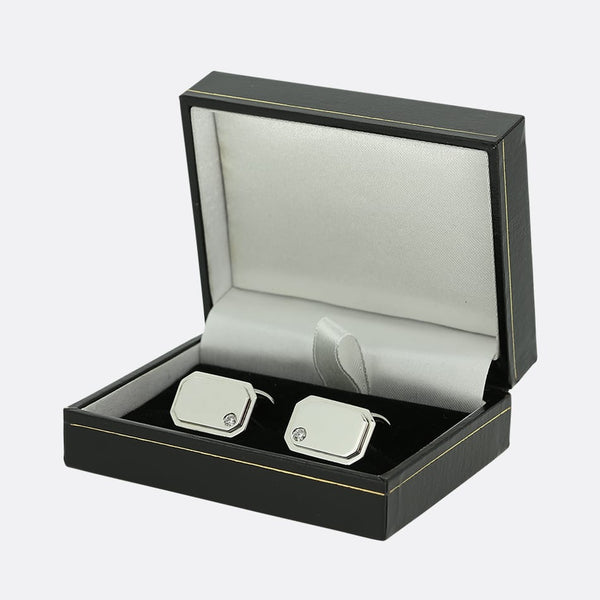 Octagonal Diamond Cufflinks