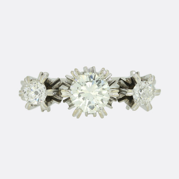 1.05 Carat Diamond Three Stone Engagement Ring