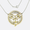 Edwardian Natural Pearl and Diamond Pendant Necklace