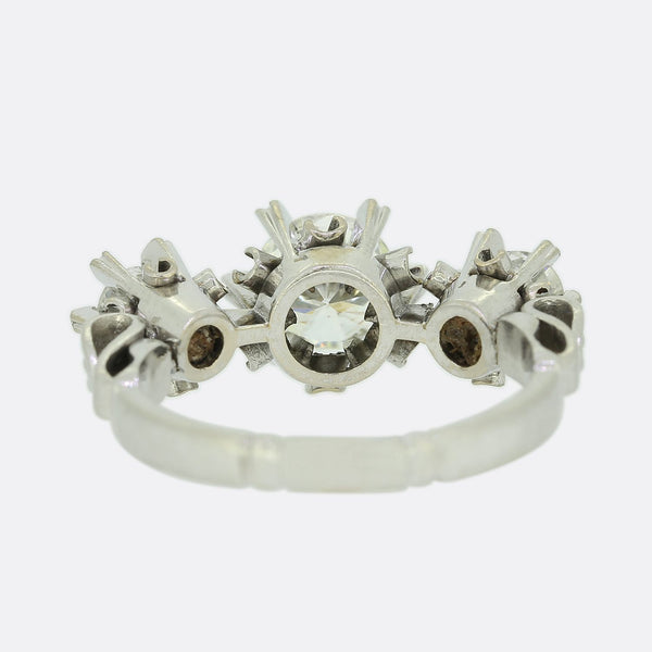 1.05 Carat Diamond Three Stone Engagement Ring