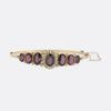 Garnet and Seed Pearl Bangle Bracelet