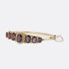 Garnet and Seed Pearl Bangle Bracelet