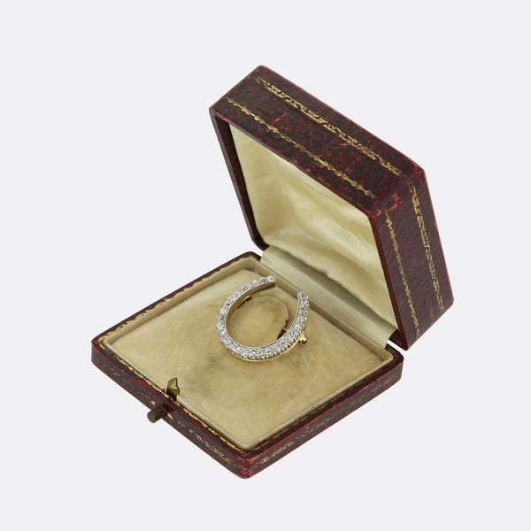 Howard & Co. Edwardian Diamond Horseshoe Brooch