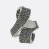 1.50 Carat Black and White Diamond Ribbon Ring