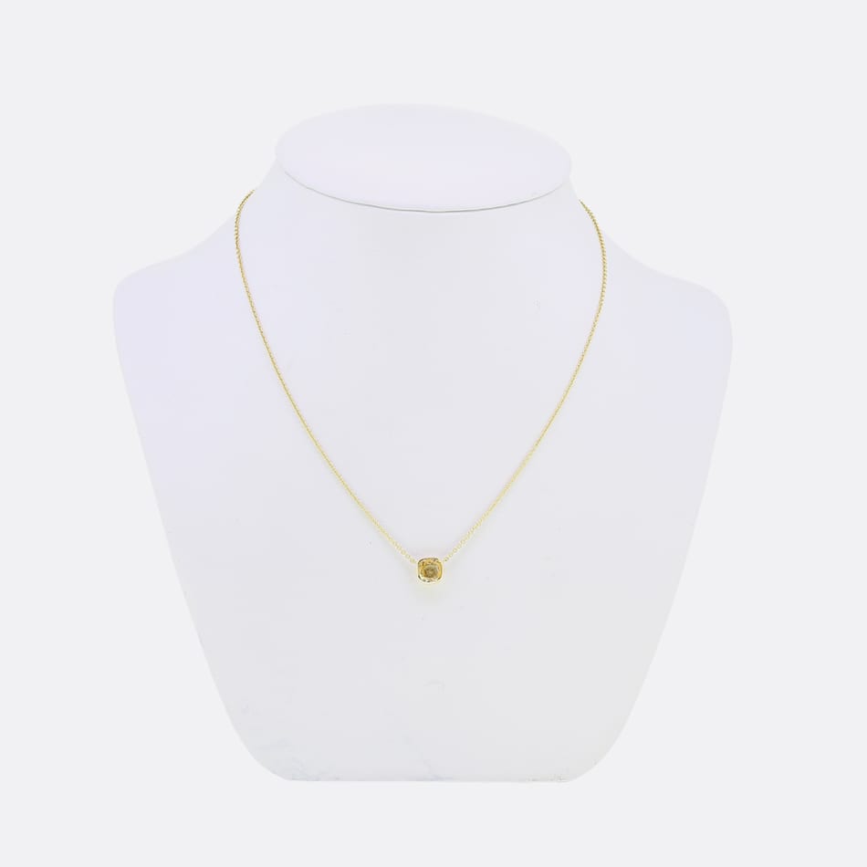 1.50 Carat Unheated Ceylon Yellow Sapphire Pendant
