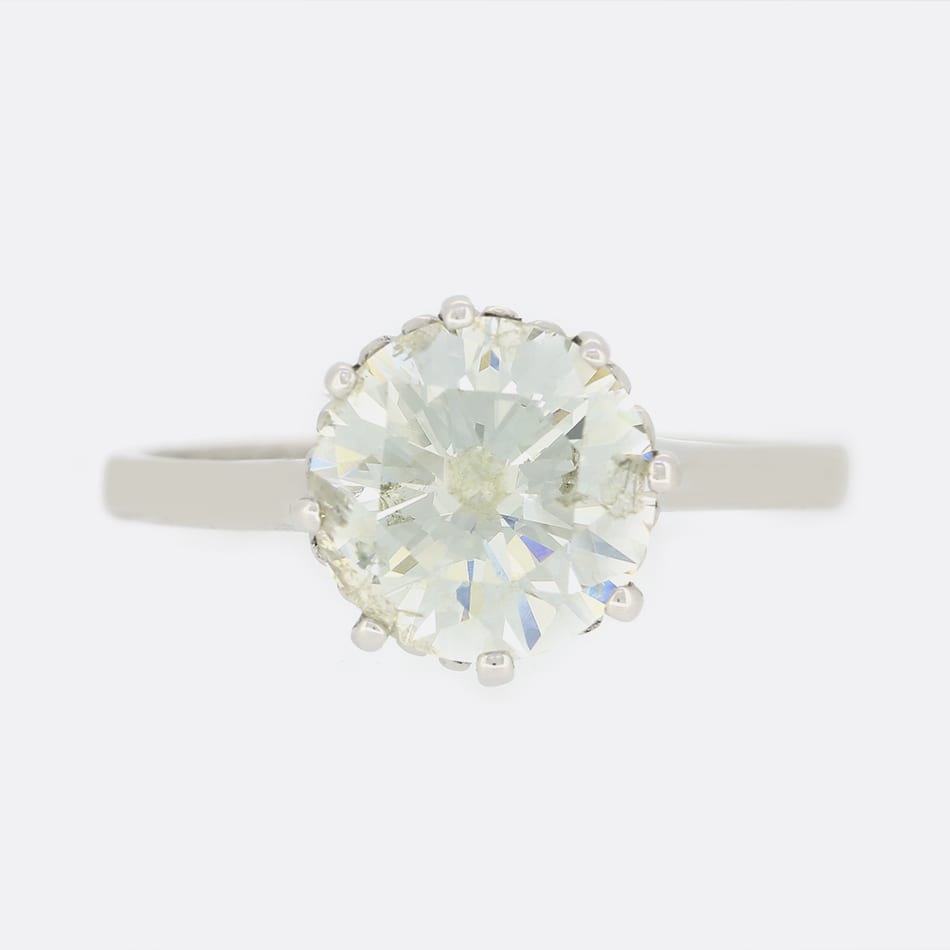 3.02 Carat Diamond Solitaire Engagement Ring