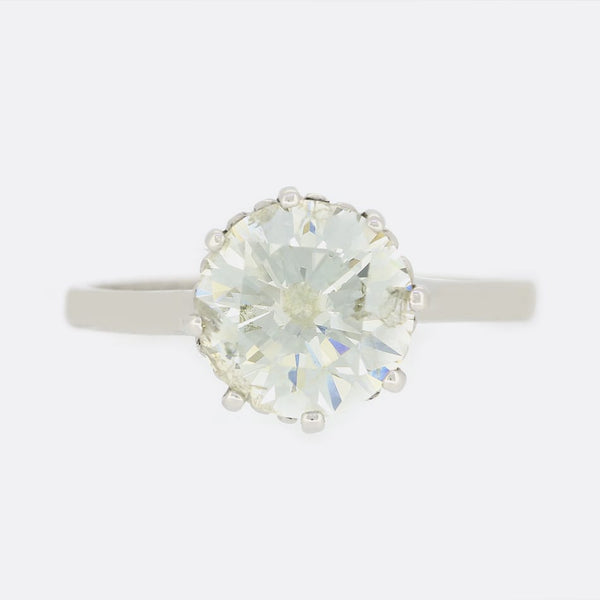 3.02 Carat Diamond Solitaire Engagement Ring