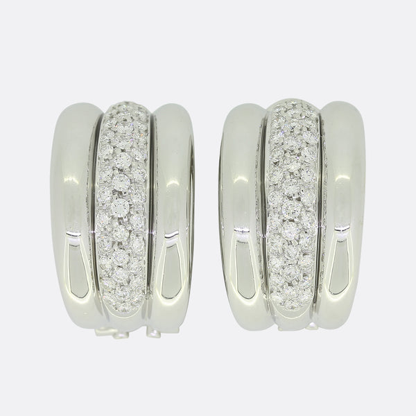 Leo Pizzo Diamond Hoop Earrings