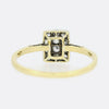 Edwardian Old Cut Diamond Rectangular Cluster Ring