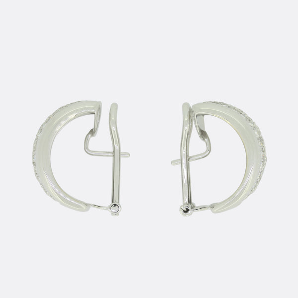 Leo Pizzo Diamond Hoop Earrings