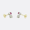 Ruby and Diamond Stud Earrings