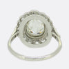 Art Deco Style 1.69 Carat Cushion Diamond Cluster Ring