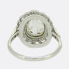 Art Deco Style 1.69 Carat Cushion Diamond Cluster Ring
