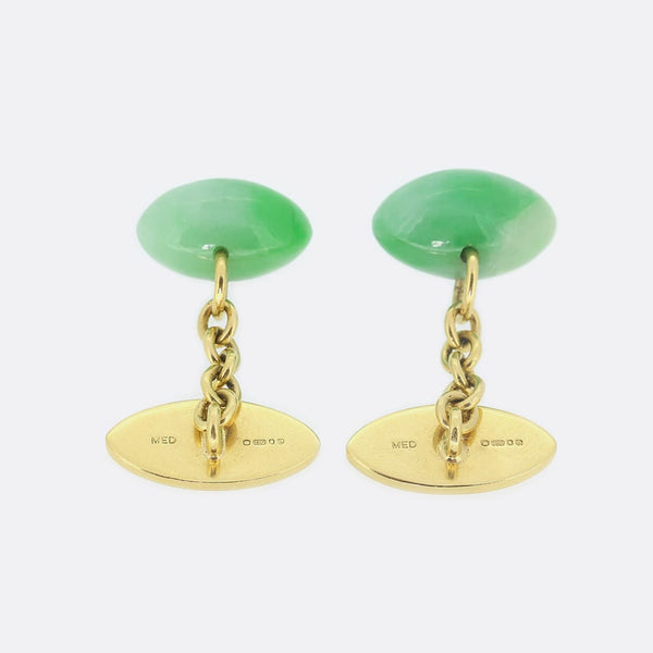 Jade Chain Link Cufflinks