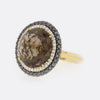 Smokey Quartz Black and White Diamond Cocktail Ring