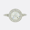 Art Deco Style 1.20 Carat Old Cut Diamond Cluster Ring
