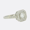 Art Deco Style 0.37 Carat Cushion Diamond Cluster Ring