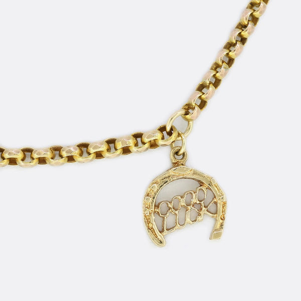 Vintage Diamond Padlock Heart Necklace