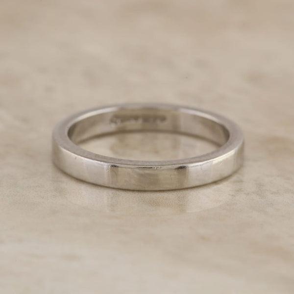 18ct White Gold 3mm Wedding Band Ring Size J