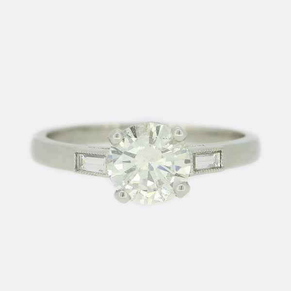 1.00 Carat Brilliant Cut Diamond Solitaire Engagement Ring