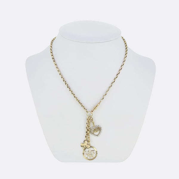 Vintage 'I Love You Mum' Charm Necklace