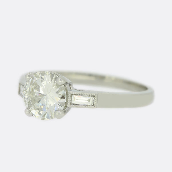 1.00 Carat Brilliant Cut Diamond Solitaire Engagement Ring