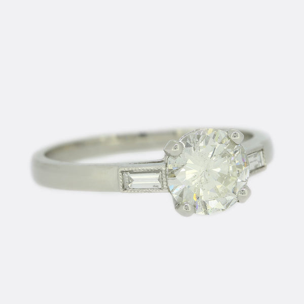 1.00 Carat Brilliant Cut Diamond Solitaire Engagement Ring